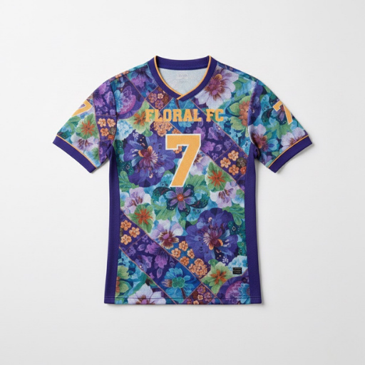 A collection of t-shirts with vibrant sublimation prints